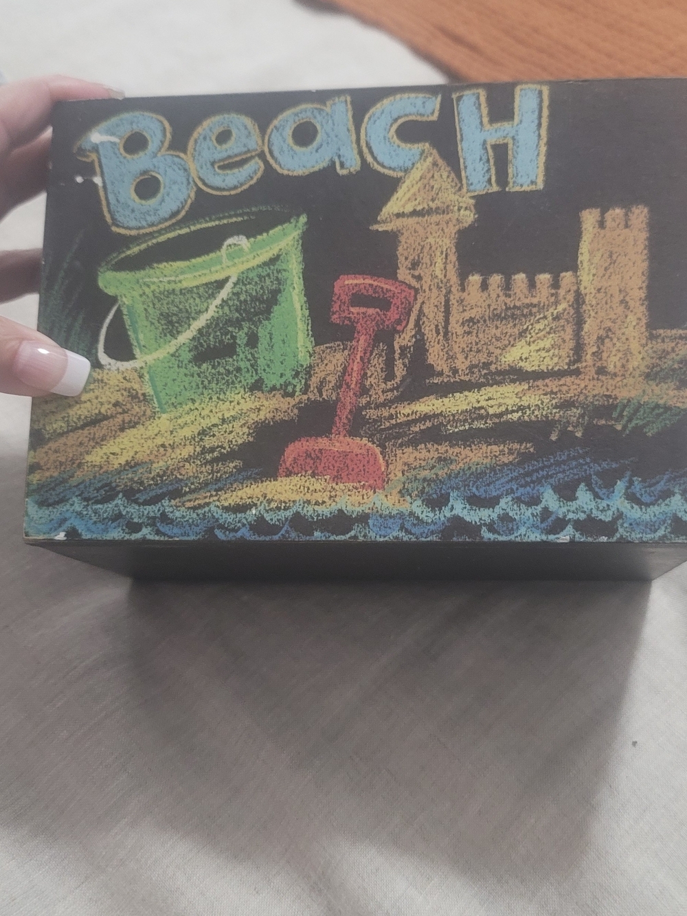 Beach Box Chalk Art Illustration Box - Multicolor